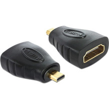 DeLOCK HDMI micro D/HDMI A HDMI mirco D Nero, Adattatore