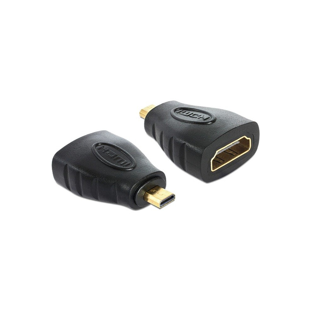DeLOCK HDMI micro D/HDMI A HDMI mirco D Nero, Adattatore