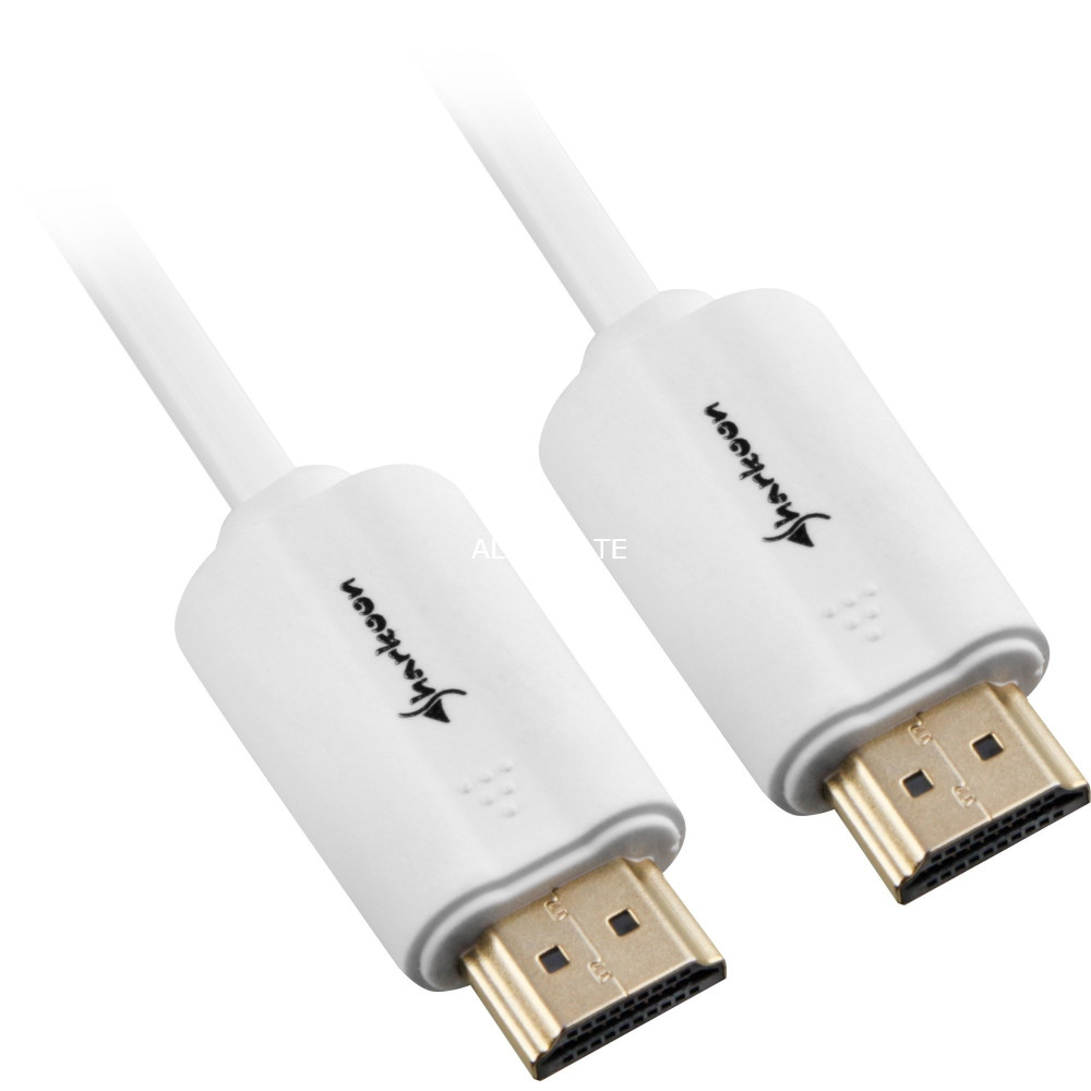 Sharkoon 1m, 2xHDMI cavo HDMI HDMI tipo A (Standard) Bianco