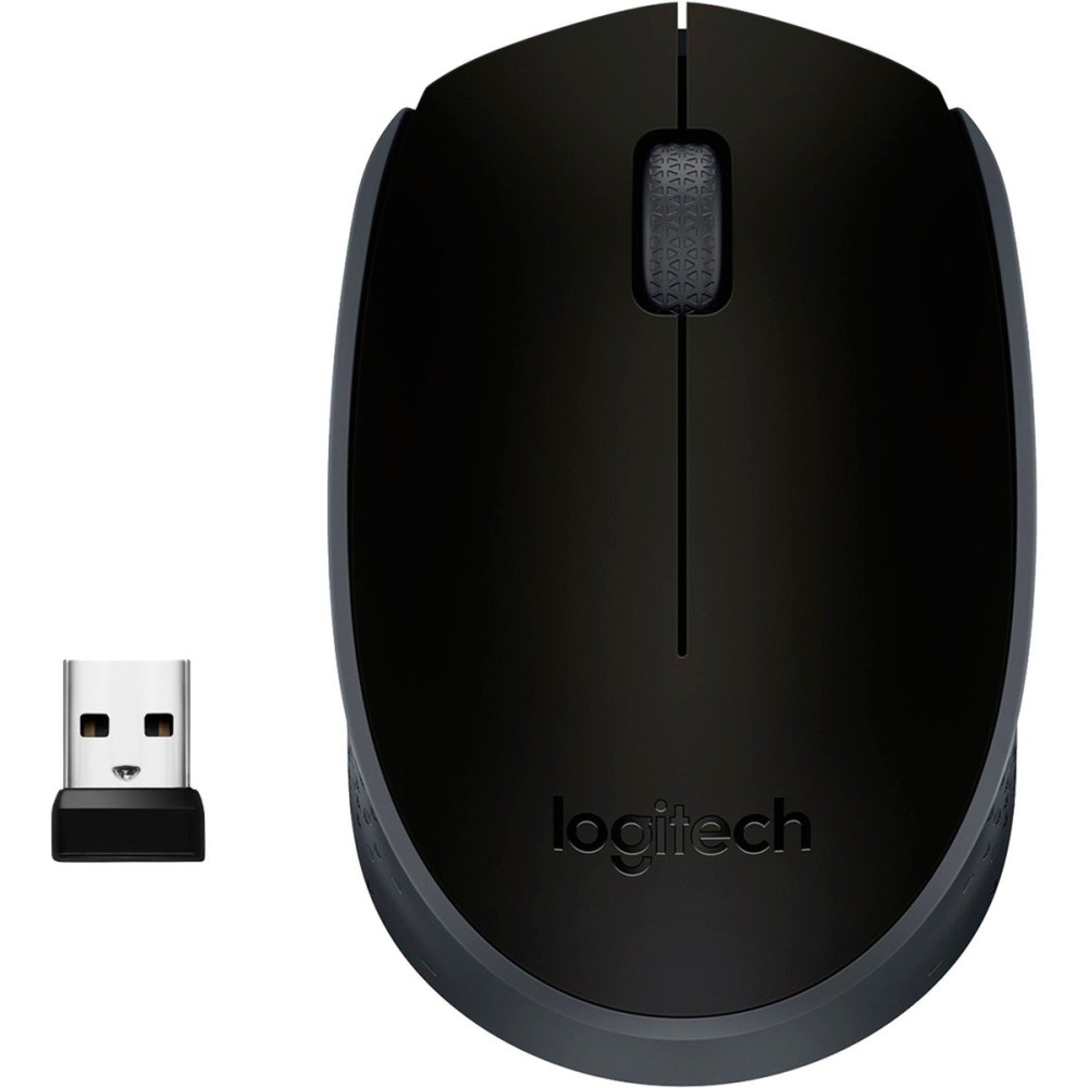 Logitech M171 Mouse Wireless, 2.4 GHz con Mini Ricevitore USB, Rilevamento Ottico, Durata ‎Batteria Fino a 12 Mesi, Mouse Ambide