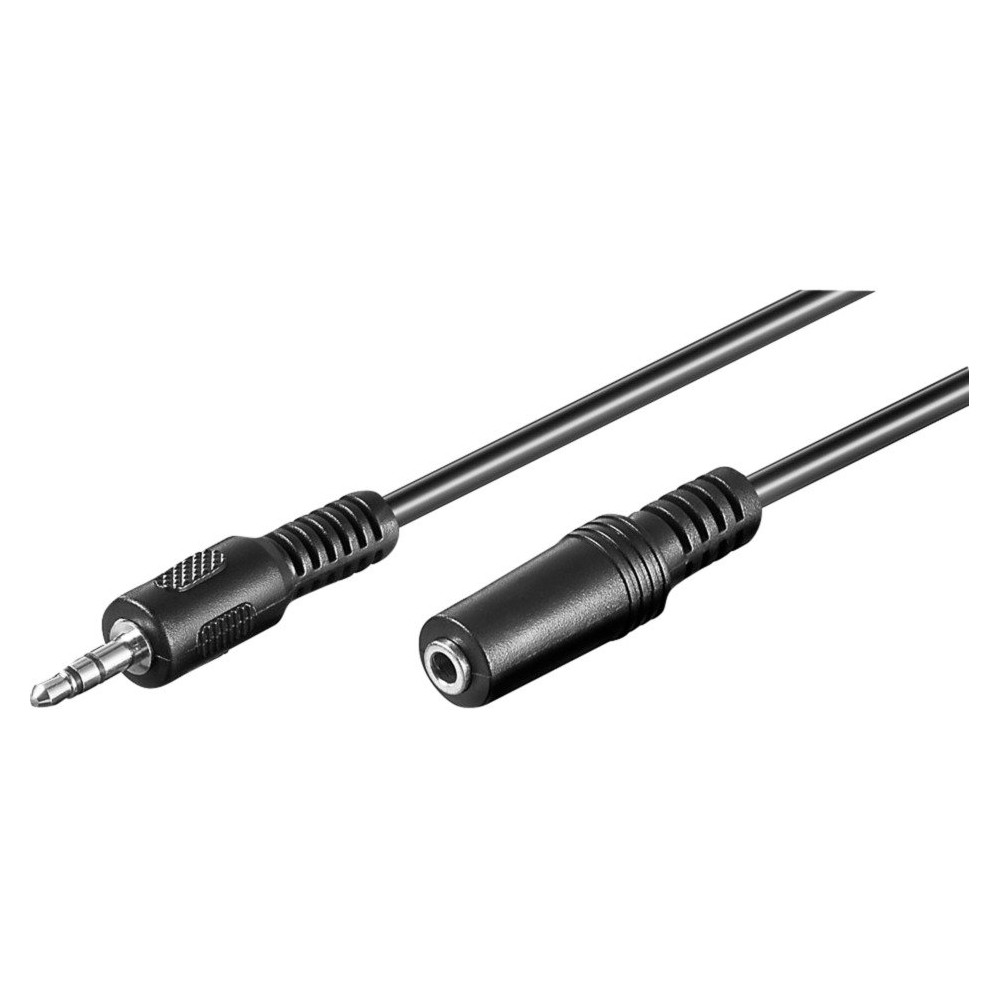goobay 3.5 mm, 2 m cavo audio 3.5mm Nero, Cavo di prolunga