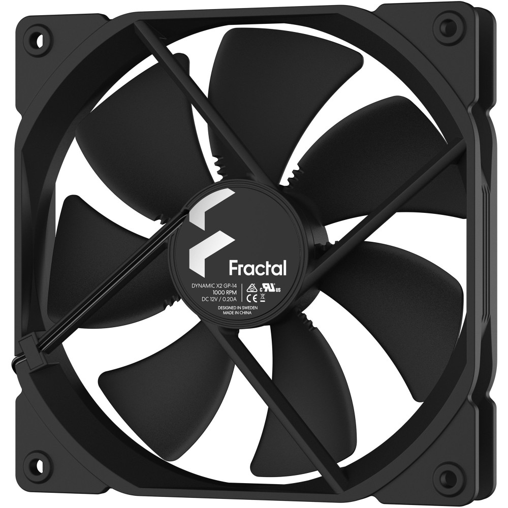 Fractal Design FD-FAN-DYN-X2-GP14-BK sistema di raffreddamento per computer Case per computer Ventilatore 14 cm Nero, Ventola