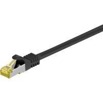 goobay RJ-45 CAT7 3m cavo di rete Nero S/FTP (S-STP)