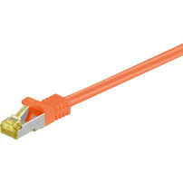 goobay RJ-45 CAT7 0.5m cavo di rete Arancione 0,5 m S/FTP (S-STP)