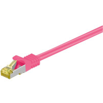 goobay RJ-45 CAT7 5m cavo di rete Magenta S/FTP (S-STP)