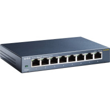 TP-Link TL-SG108 Non gestito Gigabit Ethernet (10/100/1000) Nero, Interruttore