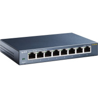 TP-Link TL-SG108 Non gestito Gigabit Ethernet (10/100/1000) Nero, Interruttore