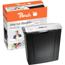Peach PS400-02 distruggi documenti Taglio a striscia 72 dB 22 cm Nero, Argento