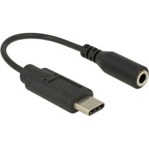 DeLOCK 65842 cable gender changer USB Type-C 3,5 mm Nero, Adattatore