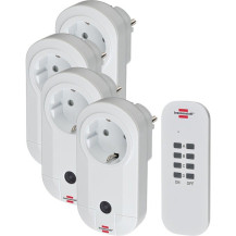 Brennenstuhl 1507050 Bianco adattatore per presa di corrente, Presa commutata