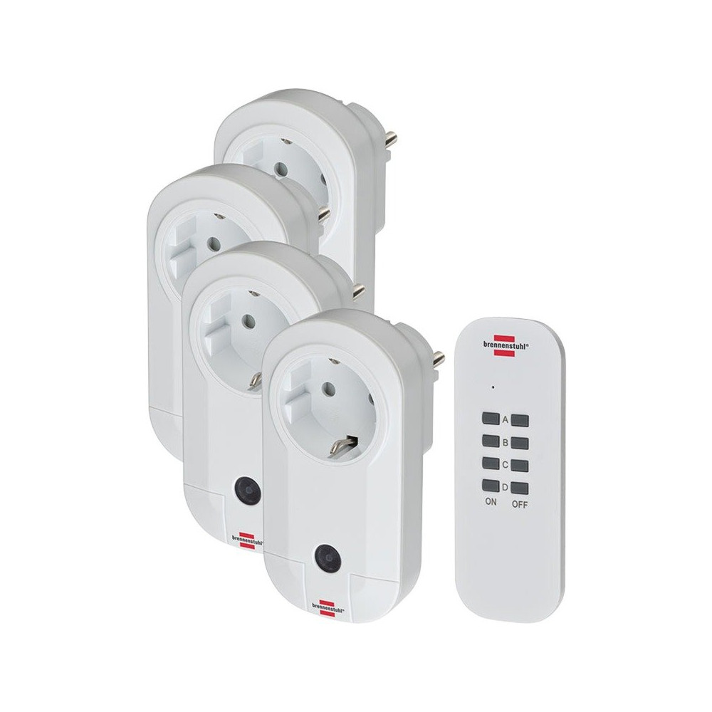 Brennenstuhl 1507050 Bianco adattatore per presa di corrente, Presa commutata