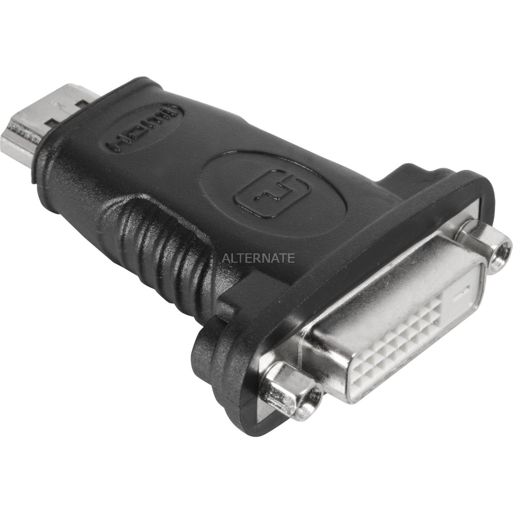 goobay 68098 adattatore per inversione del genere dei cavi HDMI DVI-D Nero