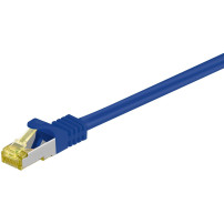 goobay RJ-45 CAT7 0.25m cavo di rete Blu 0,25 m S/FTP (S-STP)