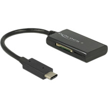 DeLOCK 91740 lettore di schede USB 3.2 Gen 1 (3.1 Gen 1) Type-C Nero