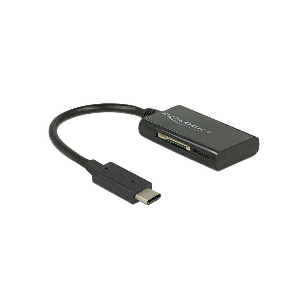 DeLOCK 91740 lettore di schede USB 3.2 Gen 1 (3.1 Gen 1) Type-C Nero