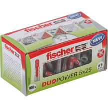 fischer DUOPOWER 5 x 25 LD spina 100 pezzo(i) Plastica Rotondo, Tassello