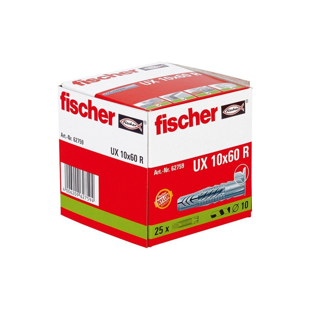fischer 062759 ancoraggio a vite e tassello 25 pezzo(i) 6 cm