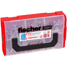 fischer 535968 scatola di conservazione Armadietto portaoggetti Rettangolare Nero, Rosso, Trasparente, Tassello