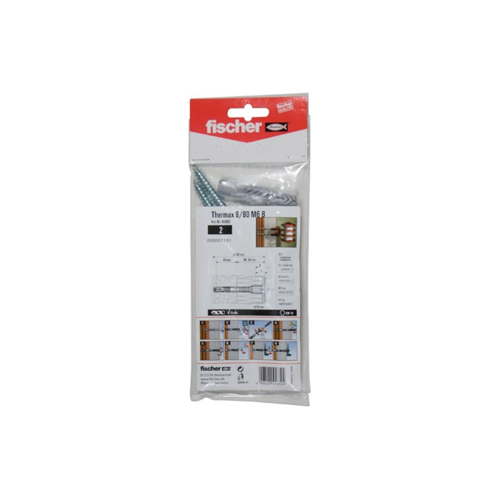 fischer 437331 giravite e bullone 2 pezzo(i) M10 Kit di viti, Tassello