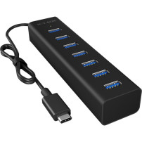 ICY BOX IB-HUB1700-C3 USB 3.2 Gen 1 (3.1 Gen 1) Type-C 5000 Mbit/s Nero, Hub USB