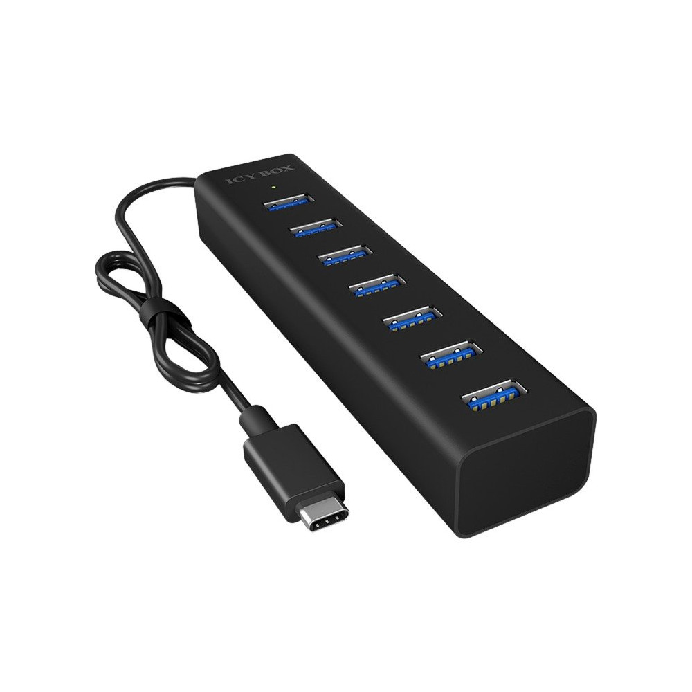 ICY BOX IB-HUB1700-C3 USB 3.2 Gen 1 (3.1 Gen 1) Type-C 5000 Mbit/s Nero, Hub USB