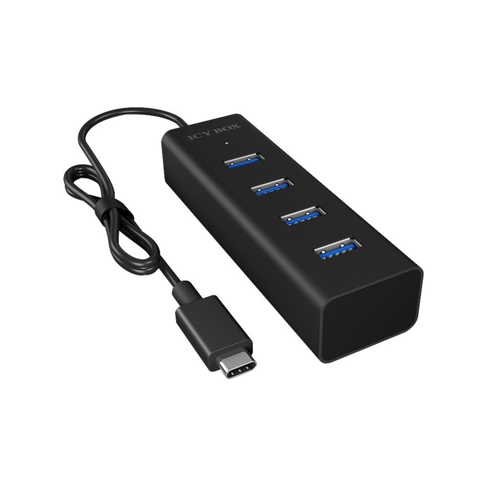 ICY BOX IB-HUB1409-C3 USB 3.2 Gen 1 (3.1 Gen 1) Type-C 5000 Mbit/s Nero, Hub USB