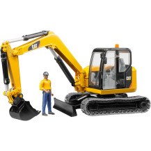 bruder Cat Mini Excavator with worker veicolo giocattolo, Veicolo modello