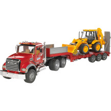 bruder MACK Granite Low loader and JCB 4CX veicolo giocattolo, Veicolo modello