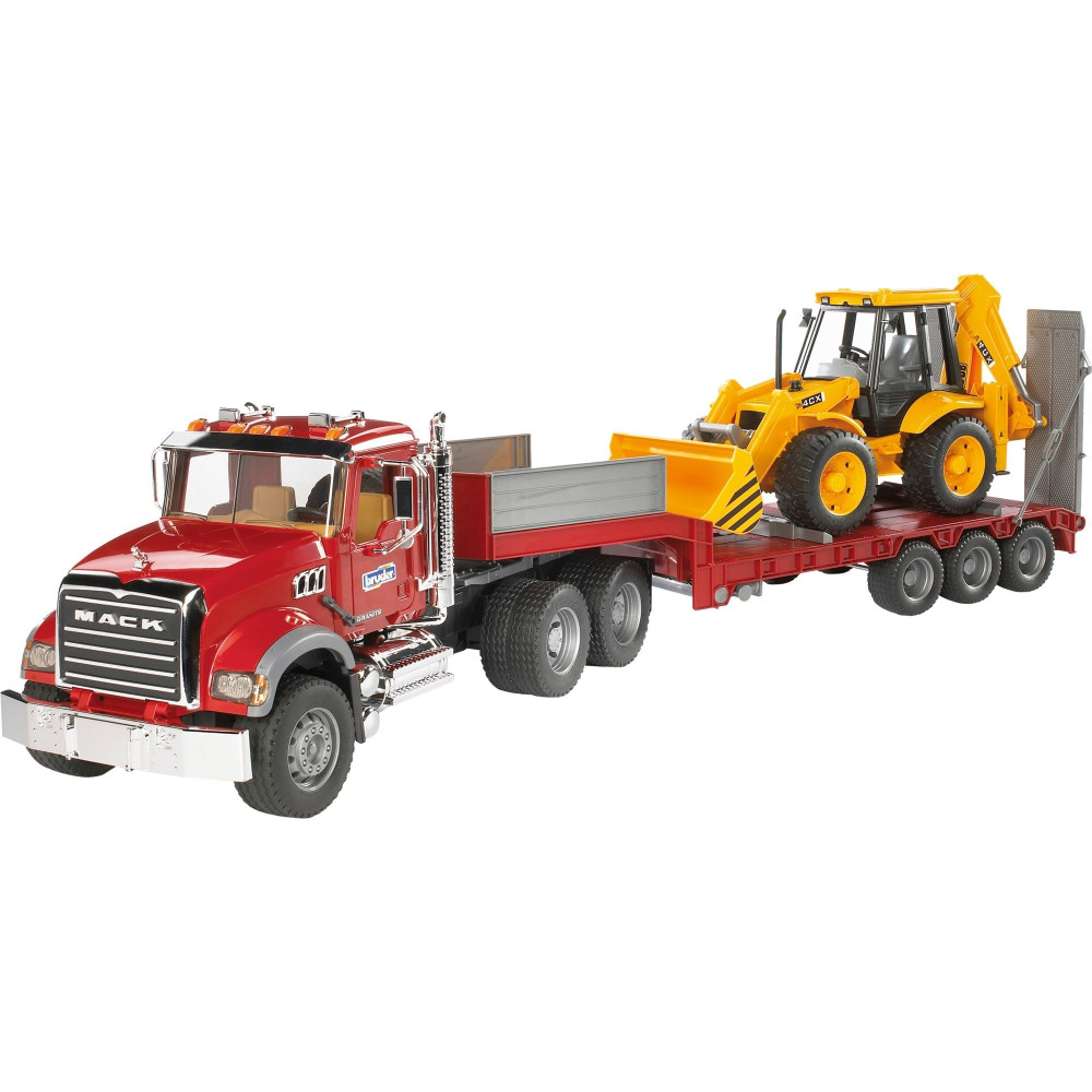 bruder MACK Granite Low loader and JCB 4CX veicolo giocattolo, Veicolo modello