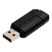 Verbatim PinStripe - Memoria USB da 8 GB - Nero - 8 GB - USB tipo A - 2.0 - 10 MB/s - Lamina di scorrimento - Nero