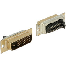 DeLOCK 65883 cavo di collegamento DVI 24+1 Argento, Spina