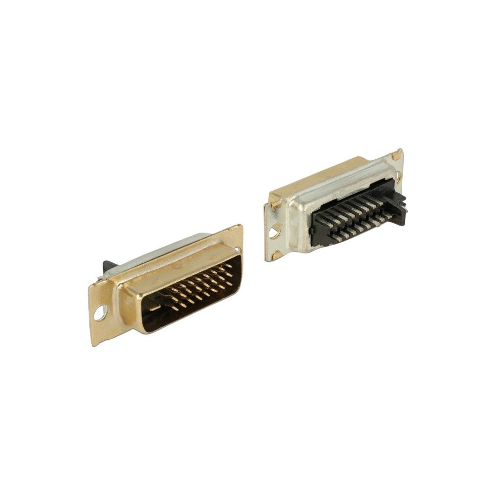 DeLOCK 65883 cavo di collegamento DVI 24+1 Argento, Spina