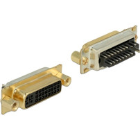 DeLOCK 65884 cavo di collegamento DVI 24+5 Nero, Oro, Spina