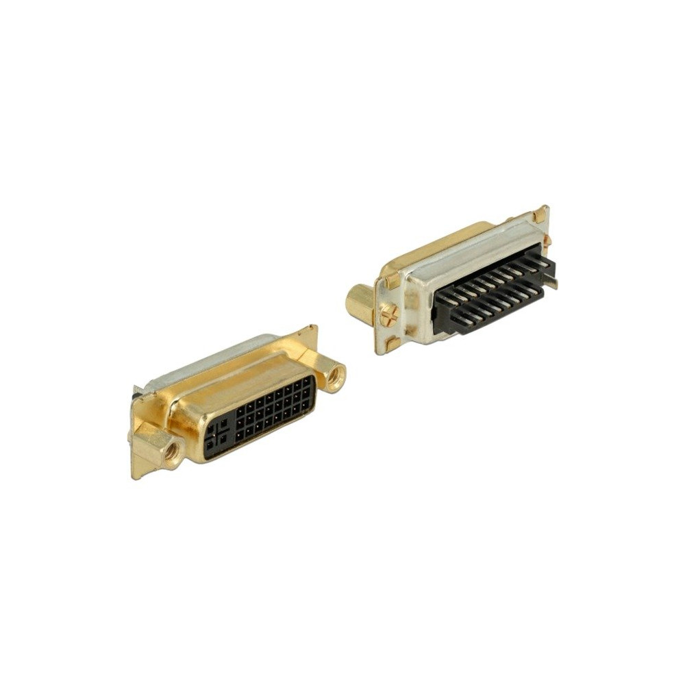 DeLOCK 65884 cavo di collegamento DVI 24+5 Nero, Oro, Spina