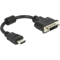 DeLOCK 0.2m HDMI-DVI M/F 0,2 m HDMI tipo A (Standard) DVI-D Nero, Adattatore