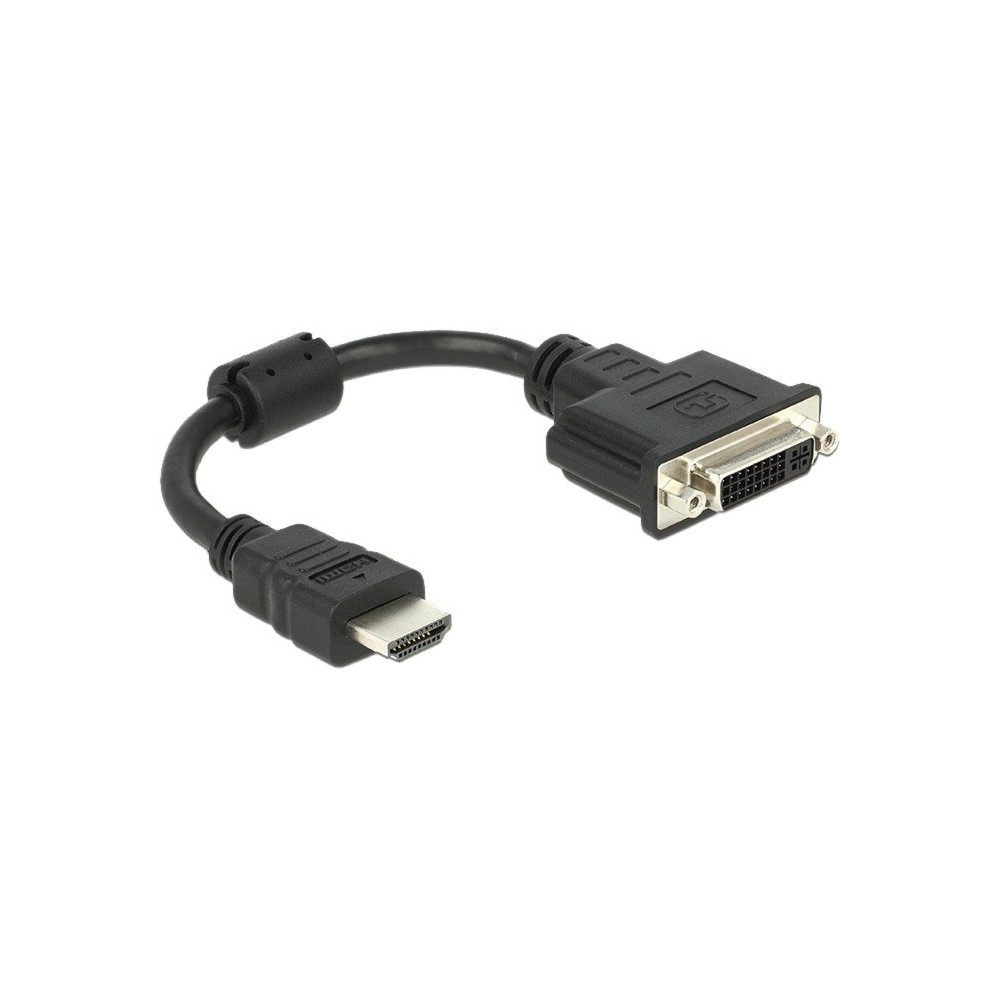 DeLOCK 0.2m HDMI-DVI M/F 0,2 m HDMI tipo A (Standard) DVI-D Nero, Adattatore