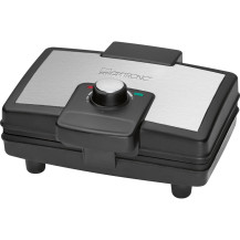 Clatronic WA 3606 2 waffle 800 W Nero, Acciaio inossidabile, Cialde