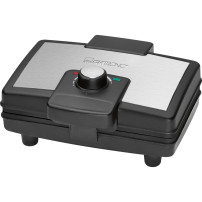 Clatronic WA 3606 2 waffle 800 W Nero, Acciaio inossidabile, Cialde