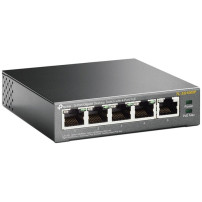 TP-Link TL-SG1005P Non gestito Gigabit Ethernet (10/100/1000) Supporto Power over Ethernet (PoE) Nero, Interruttore