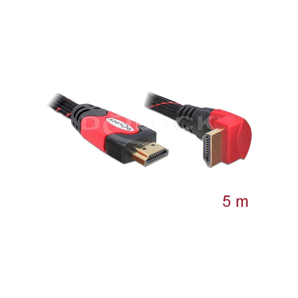 DeLOCK 5m HDMI cavo HDMI HDMI tipo A (Standard) Nero, Rosso