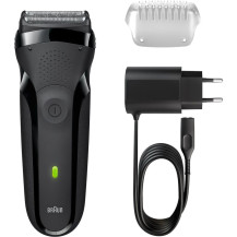 Braun Series 3 300 s Rasoio Elettrico Ricaricabile, Rasoio Da Barba Per Uomo, Nero