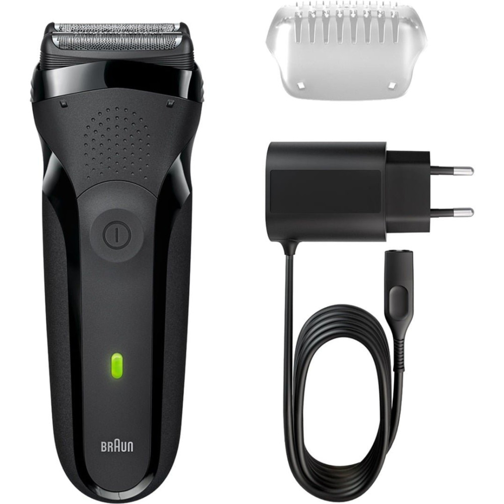 Braun Series 3 300 s Rasoio Elettrico Ricaricabile, Rasoio Da Barba Per Uomo, Nero