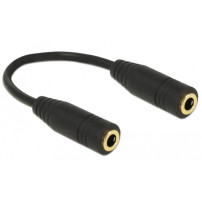 DeLOCK 65896 cavo audio 0,13 m 3.5mm Nero, Adattatore