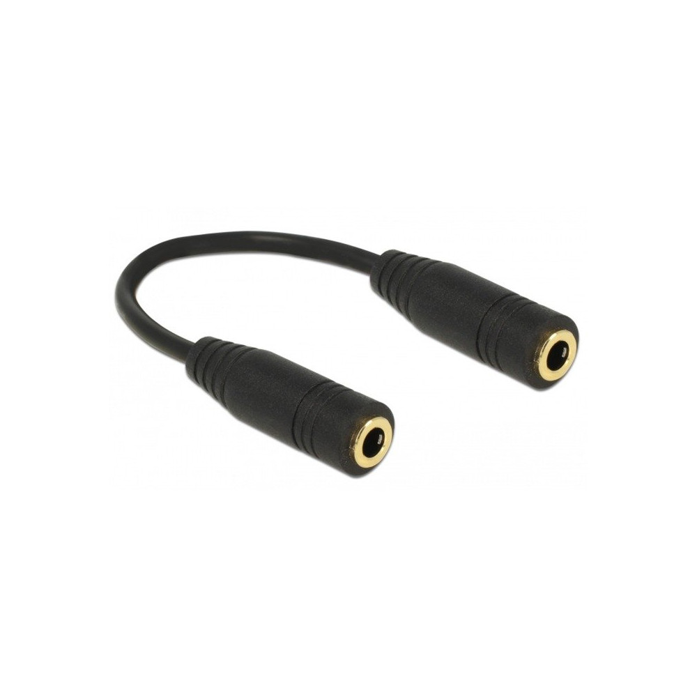 DeLOCK 65896 cavo audio 0,13 m 3.5mm Nero, Adattatore