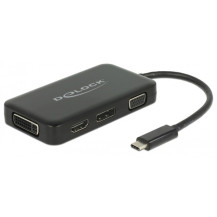 DeLOCK 63929 hub di interfaccia USB 2.0 Type-C Nero, Adattatore