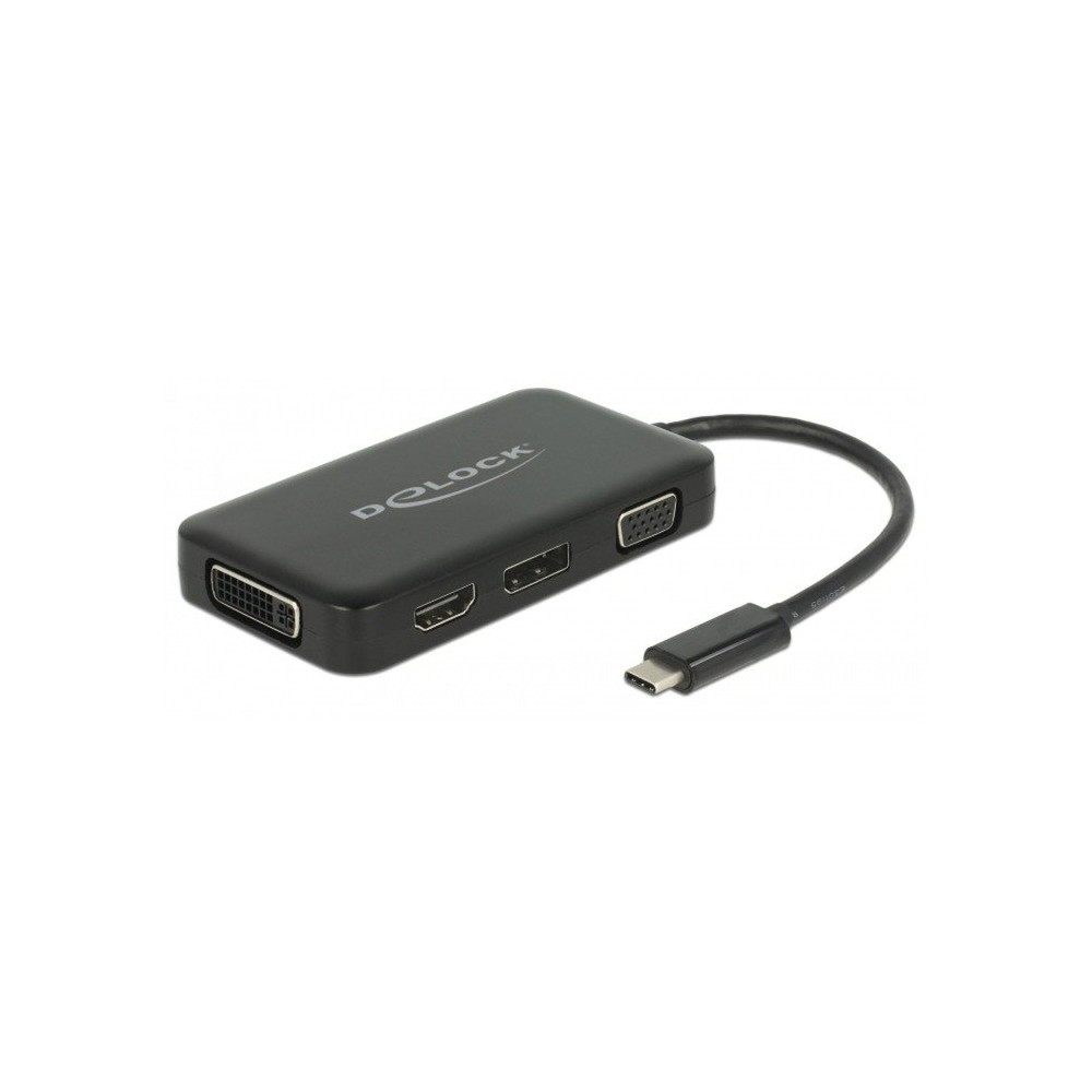 DeLOCK 63929 hub di interfaccia USB 2.0 Type-C Nero, Adattatore