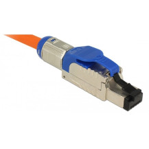 DeLOCK 86487 cavo di collegamento RJ-45 Blu, Argento, Spina