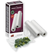 ProfiCook Rotoli di pellicola sottovuoto, 2 pezzi, 28cm x 6m, Pellicola per polvere