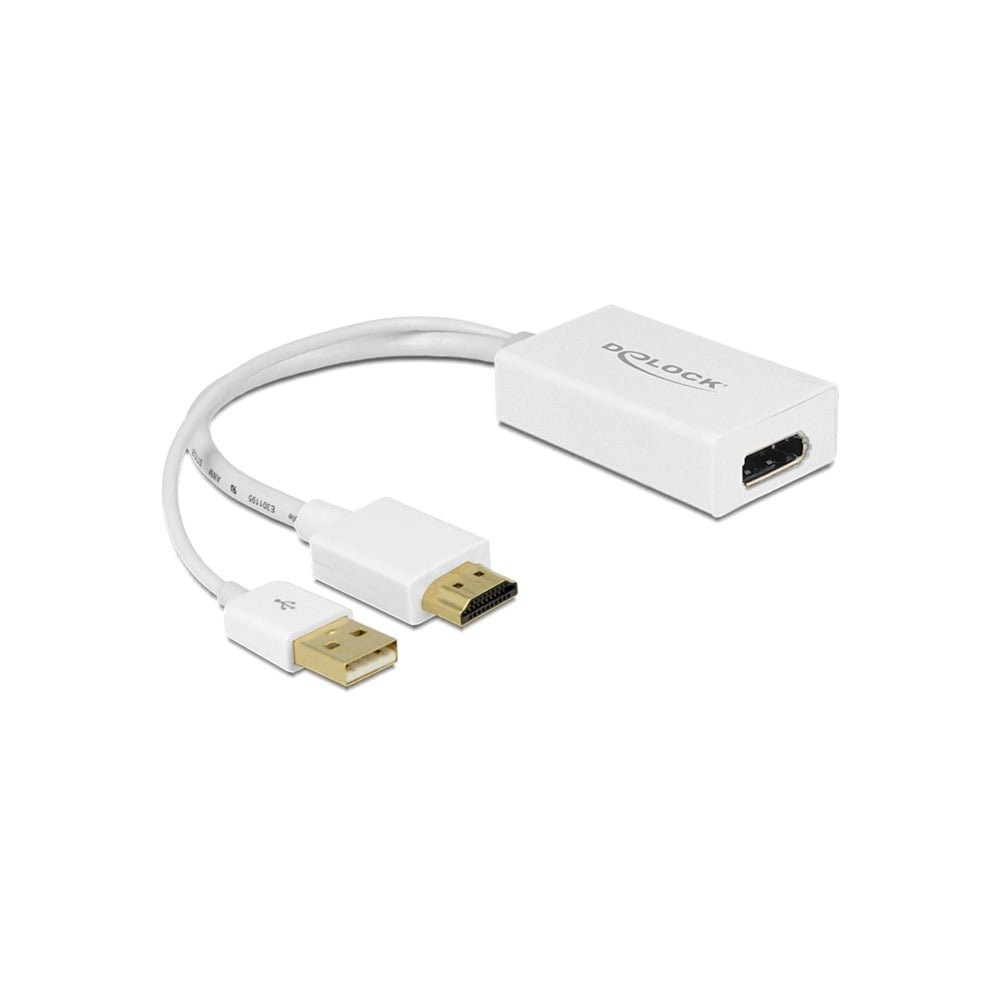 DeLOCK 62496 cavo e adattatore video 0,245 m DisplayPort HDMI + USB Bianco