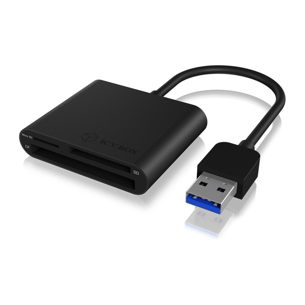 ICY BOX IB-CR301-U3 lettore di schede USB 3.2 Gen 1 (3.1 Gen 1) Nero